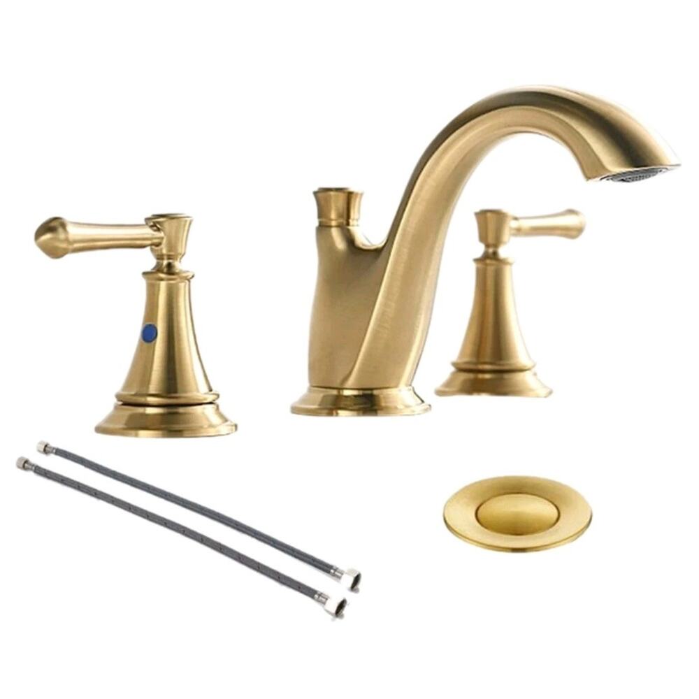Phiestina • Widespread Double-Handle Bathroom Faucet Set • 8" (WF032-BG) [B6]